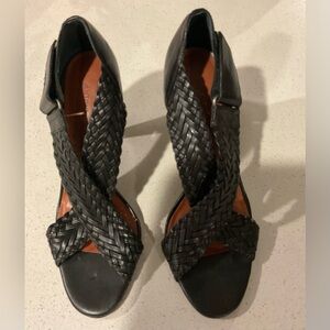 Gianni Bini Black Woven Sandals